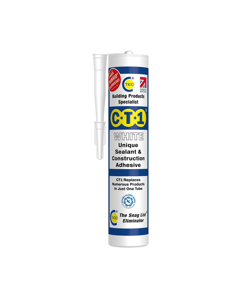 white Ct1 Adhesive & Sealant 290ml White - Image 1